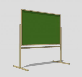 立式墨绿色黑板SU模型下载_sketchup草图大师SKP模型