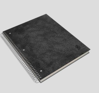 黑色皮质线圈笔记本SU模型下载_sketchup草图大师SKP模型