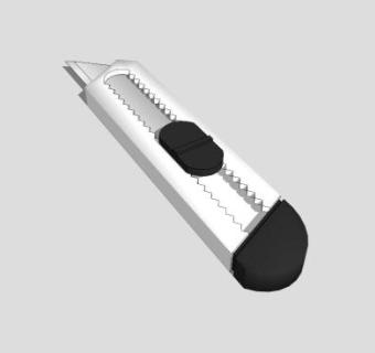 白色美工刀文具SU模型下载_sketchup草图大师SKP模型