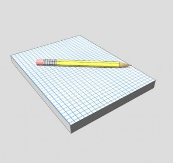 蓝色网格书本SU模型下载_sketchup草图大师SKP模型