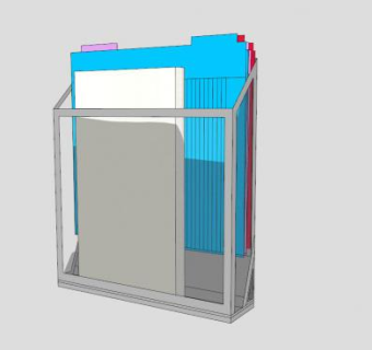 灰色书立SU模型下载_sketchup草图大师SKP模型