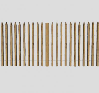 篱笆木栏栅SU模型下载_sketchup草图大师SKP模型