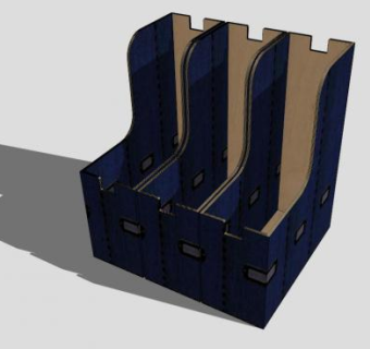 深蓝色书立SU模型下载_sketchup草图大师SKP模型