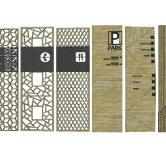 指示牌告示牌SU模型下载_sketchup草图大师SKP模型