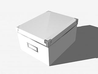 白色文件收纳盒SU模型下载_sketchup草图大师SKP模型