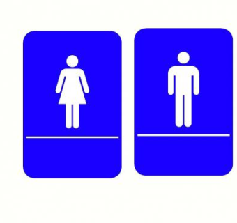 蓝色男女厕所标志SU模型下载_sketchup草图大师SKP模型