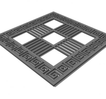 树池篦子铺装SU模型下载_sketchup草图大师SKP模型