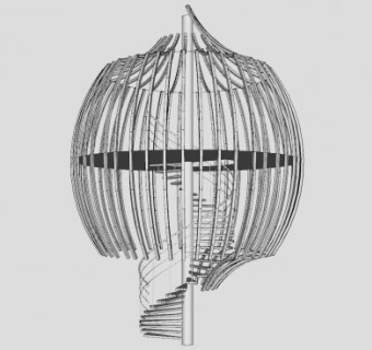 景观台瞭望台SU模型下载_sketchup草图大师SKP模型