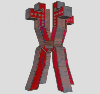 斗拱雕塑SU模型下载_sketchup草图大师SKP模型