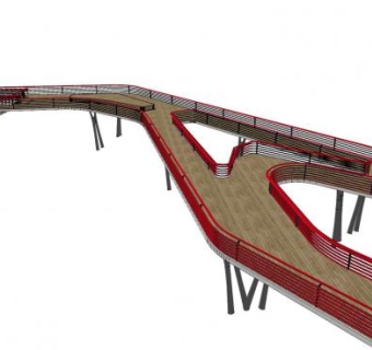 空中栈道SU模型下载_sketchup草图大师SKP模型