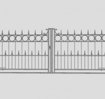 住宅铁艺门大门SU模型下载_sketchup草图大师SKP模型