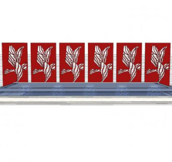 现代喷泉水景景观SU模型下载_sketchup草图大师SKP模型