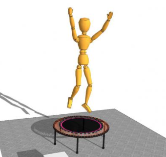 跳跳床蹦蹦床和木偶人SU模型下载_sketchup草图大师SKP模型