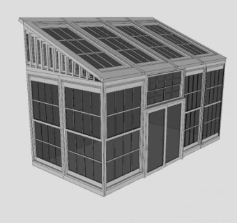 现代阳光房建筑sketchup模型下载_sketchup草图大师SKP模型