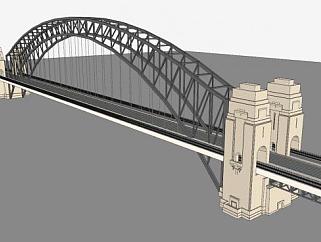 <em>悉尼</em>海湾海港大桥SU模型下载_sketchup草图大师SKP模型