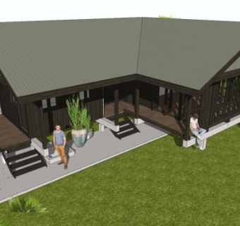 东南亚木房屋SU模型下载_sketchup草图大师SKP模型