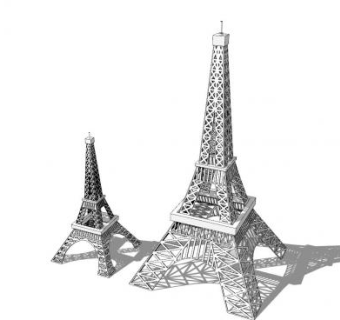 埃菲尔铁塔工艺品SU模型下载_sketchup草图大师SKP模型