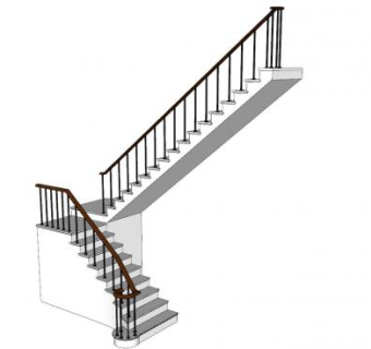 室内扶手楼梯SU模型下载_sketchup草图大师SKP模型