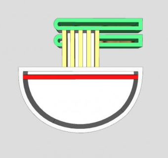 拉面标志SU模型下载_sketchup草图大师SKP模型