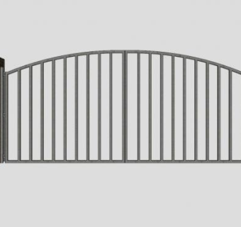 别墅铁艺大门SU模型下载_sketchup草图大师SKP模型