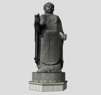 佛像石像雕塑SU模型下载_sketchup草图大师SKP模型
