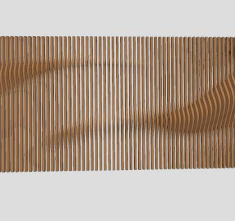 木质波浪墙SU模型下载_sketchup草图大师SKP模型