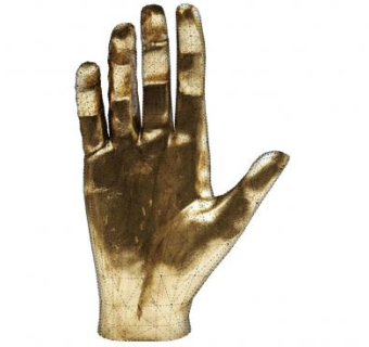 金色手掌雕塑SU模型下载_sketchup草图大师SKP模型