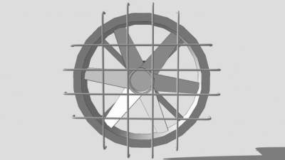 工业风扇排气扇SU模型下载_sketchup草图大师SKP模型