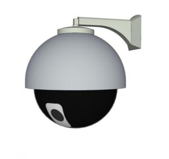 圆形监控摄像头SU模型下载_sketchup草图大师SKP模型