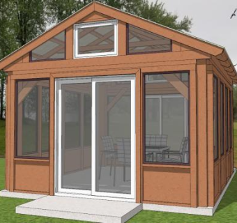 阳光房小木屋SU模型下载_sketchup草图大师SKP模型