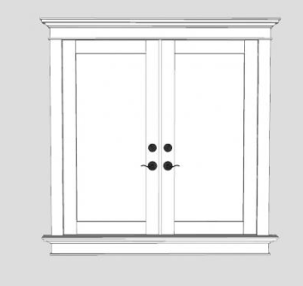 日式餐厅玻璃门SU模型下载_sketchup草图大师SKP模型