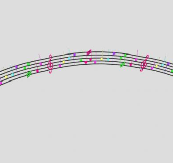 音乐音符装饰SU模型下载_sketchup草图大师SKP模型