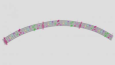 音乐音符装饰SU模型下载_sketchup草图大师SKP模型