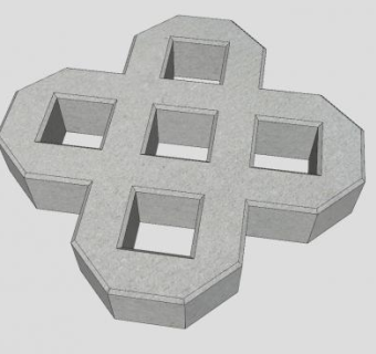 草坪砖SU模型下载_sketchup草图大师SKP模型