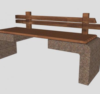 景观石凳石座椅景观凳SU模型下载_sketchup草图大师SKP模型