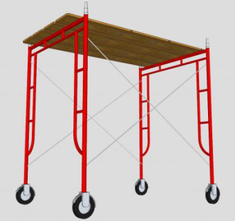 移动式脚手架SU模型下载_sketchup草图大师SKP模型