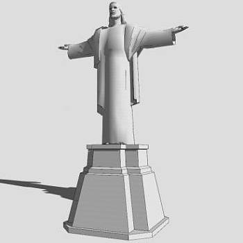 欧洲人物雕塑SU模型下载_sketchup草图大师SKP模型