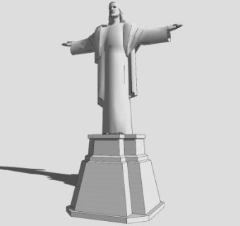 欧洲人物雕塑SU模型下载_sketchup草图大师SKP模型