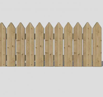 木栏栅栅栏SU模型下载_sketchup草图大师SKP模型