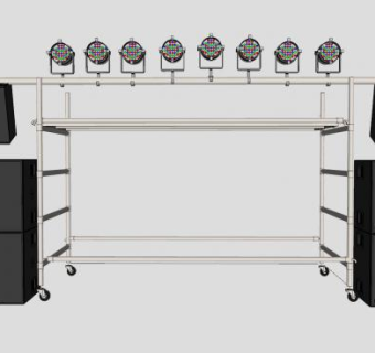 舞台灯光脚手架SU模型下载_sketchup草图大师SKP模型