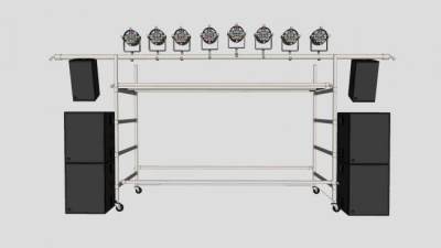 舞台灯光脚手架SU模型下载_sketchup草图大师SKP模型