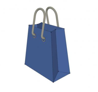购物袋手提袋SU模型下载_sketchup草图大师SKP模型