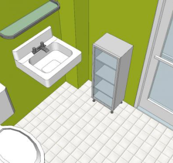 卫生间洗澡房SU模型下载_sketchup草图大师SKP模型