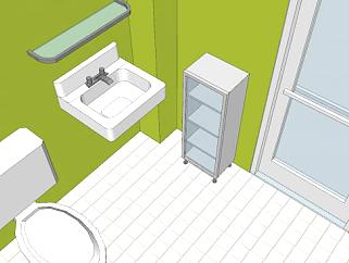卫生间洗澡房SU模型下载_sketchup草图大师SKP模型