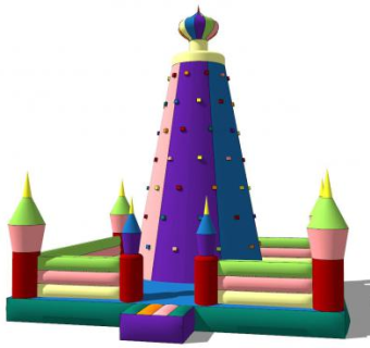 充气城堡攀岩城堡儿童游乐设施SU模型下载_sketchup草图大师SKP模型