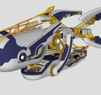 航空运输船天空飞船SU模型_su模型下载 草图大师模型_SKP模型