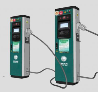 电动汽车充电桩SU模型下载_sketchup草图大师SKP模型