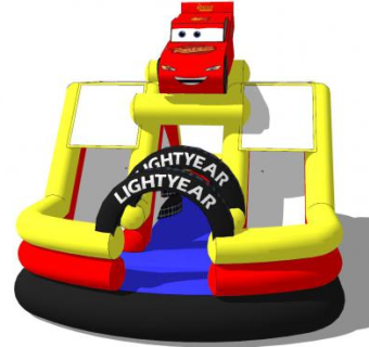 充气城堡赛车主题SU模型下载_sketchup草图大师SKP模型