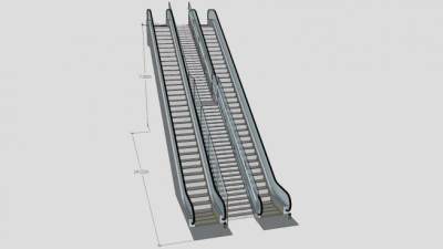 电扶梯电梯SU模型下载_sketchup草图大师SKP模型