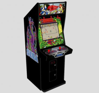 电子室街机游戏机遥感SU模型下载_sketchup草图大师SKP模型